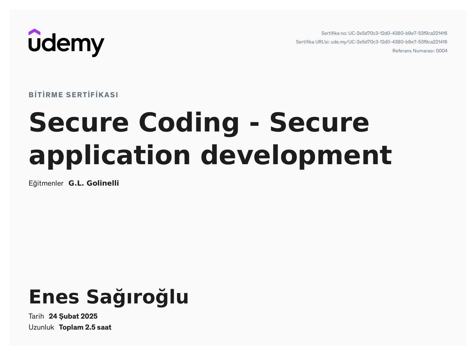 Secure Coding: Secure Application Development